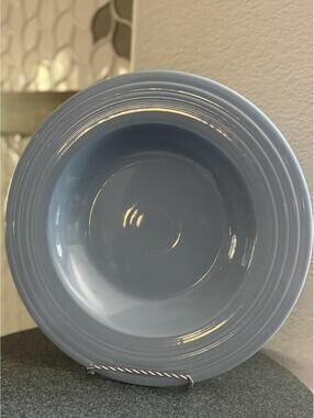 Large Fiestaware Homer Laughlin Periwinkle Blue Pasta Rimmed Serving Bowl 12"
